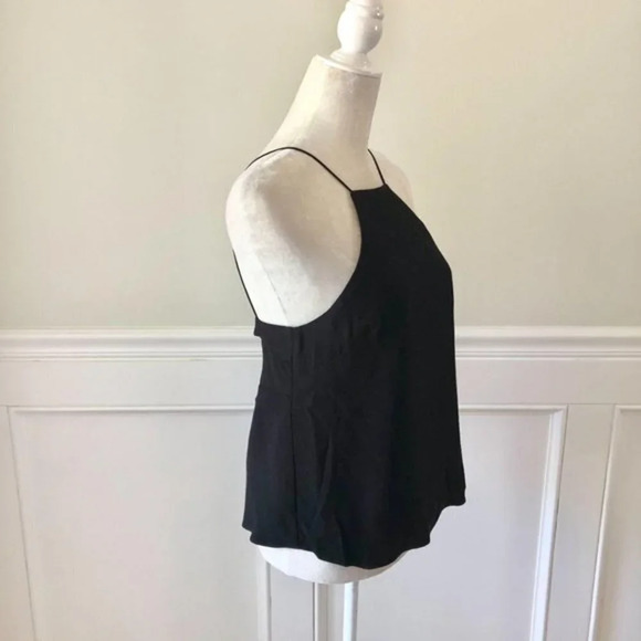 ABS Black Open Back Strappy Tank Top S - Picture 2 of 4